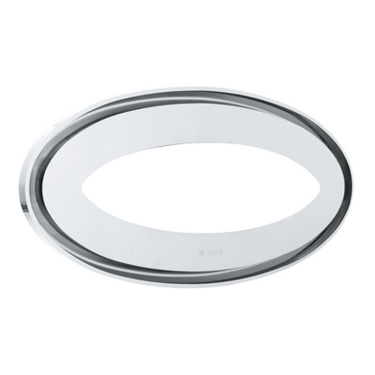 Chrome Bezel With Visor For 7-7/8" X 3-1/4" Peterbilt Emblem