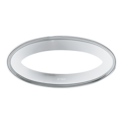 Chrome Bezel With Visor For 7-7/8" X 3-1/4" Peterbilt Emblem