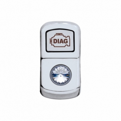 "Diagnostic" Rocker Switch Cover With Clear Crystal