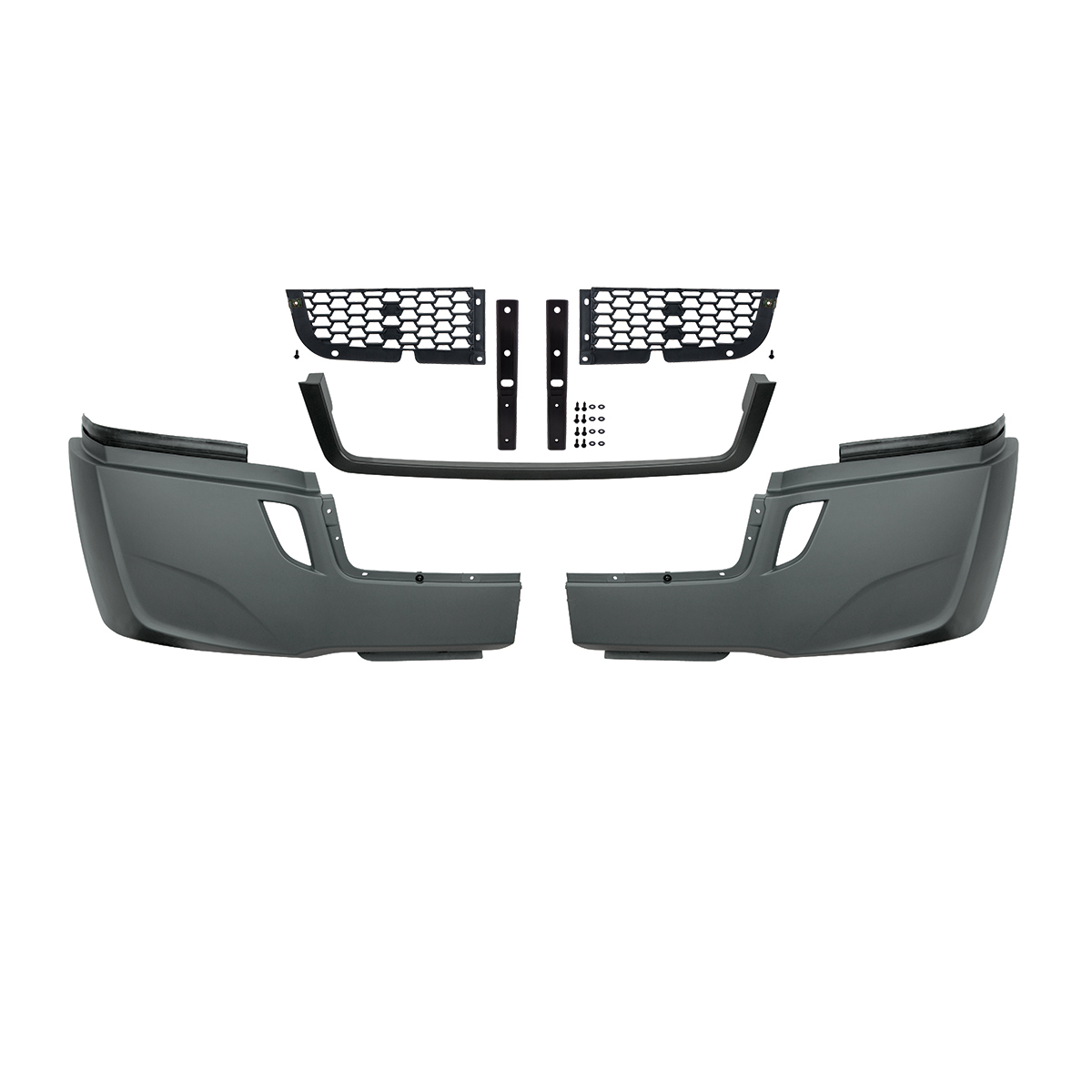 5-Piece Bumper Kit Without Fog Light Opening For 2018-2024 Freightliner Cascadia