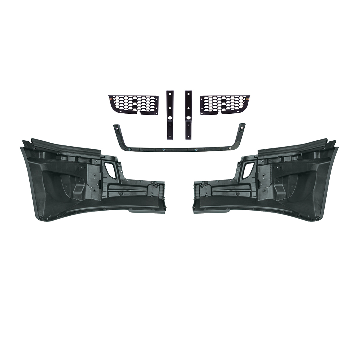 5-Piece Bumper Kit Without Fog Light Opening For 2018-2024 Freightliner Cascadia