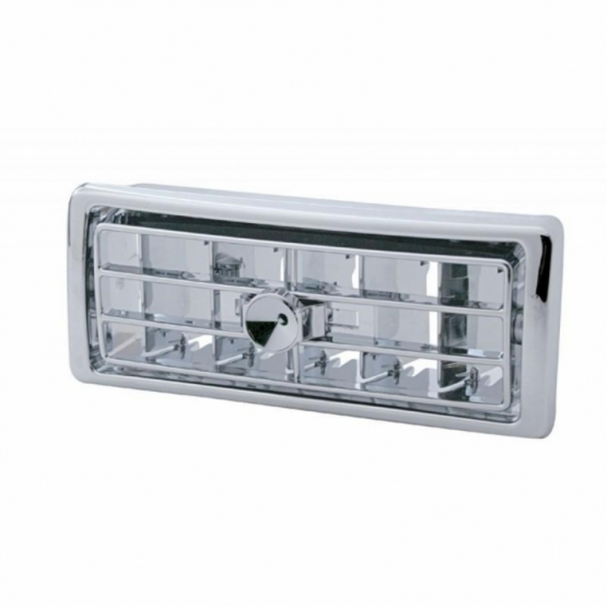 Chrome Plastic A/C Vent With Indent For 2002-2005 Kenworth - Center