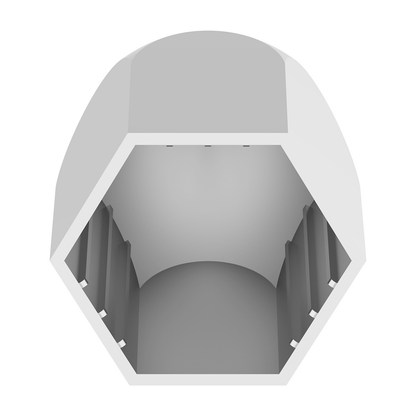11/16" X 1-5/16" Chrome Plastic Bullet Nut Cover - Push-On (10-Pack)