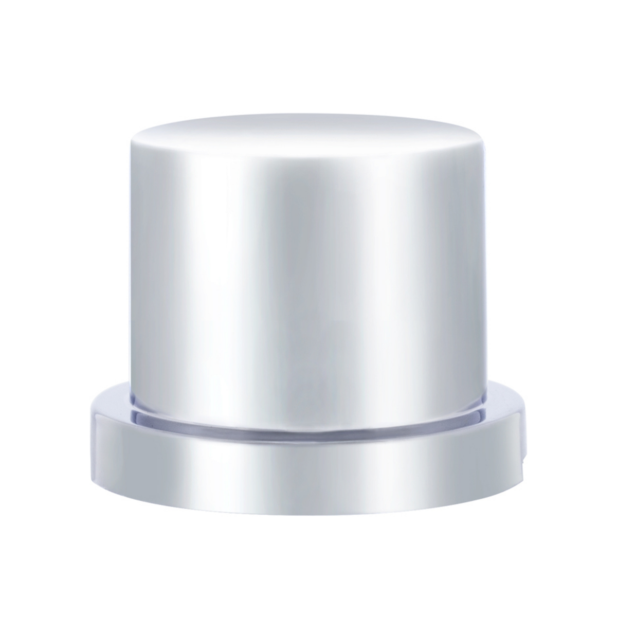 5/8" X 1" Chrome Plastic Flat Top Nut Cover - Push-On (Bulk)