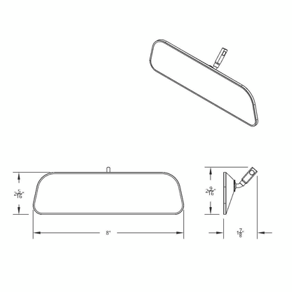 Inside Rear View Mirror For 1964-67 Chevy Passenger Car