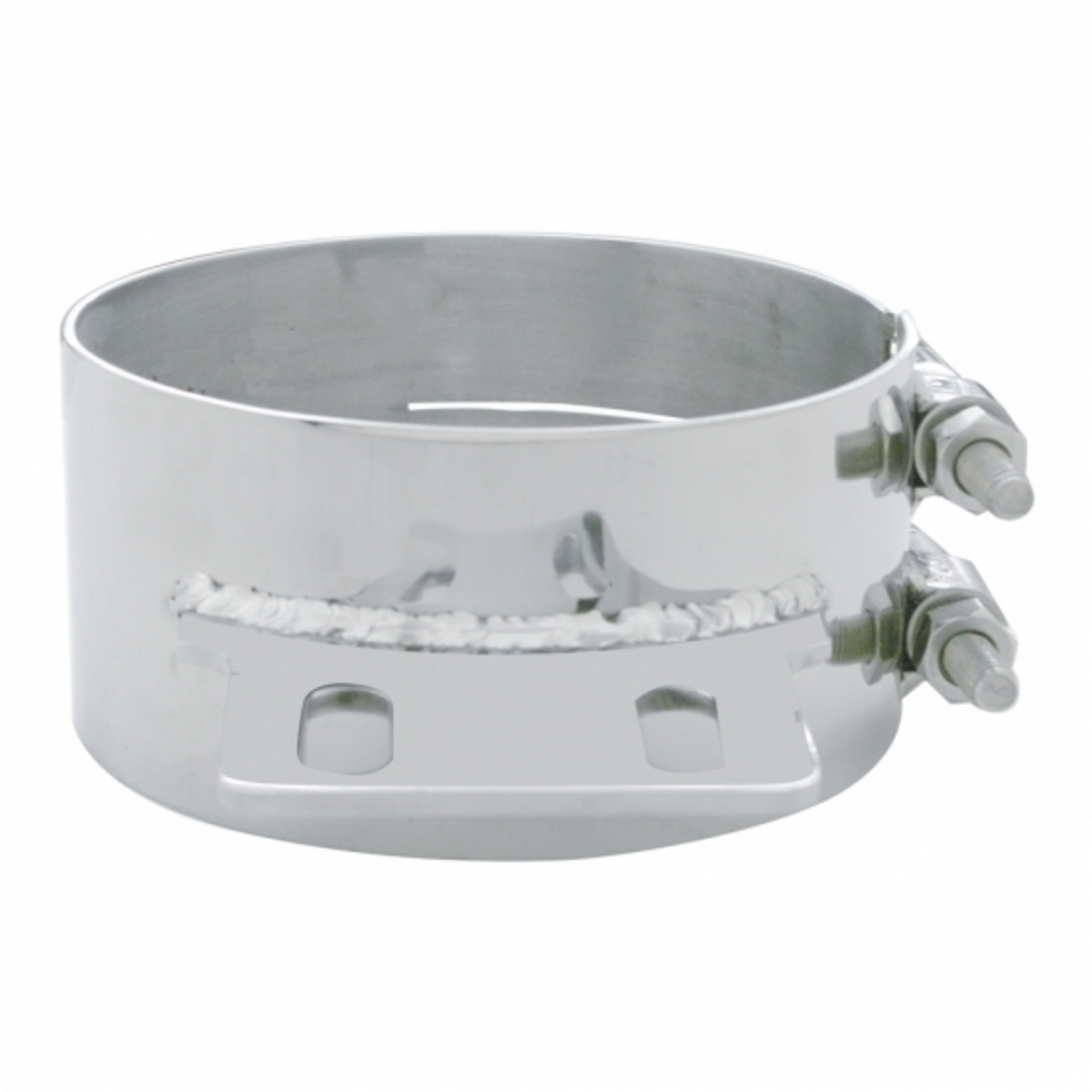 5" Stainless Butt Joint Exhaust clamp - Straight Bracket