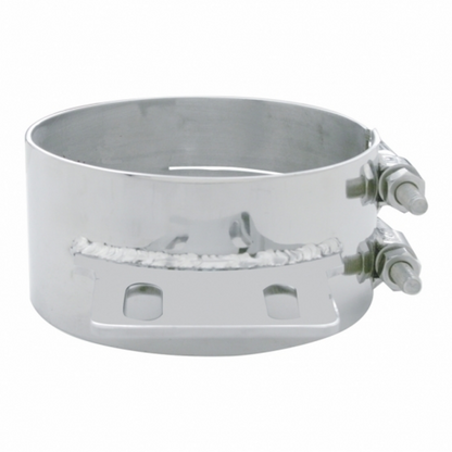 5" Stainless Butt Joint Exhaust clamp - Straight Bracket