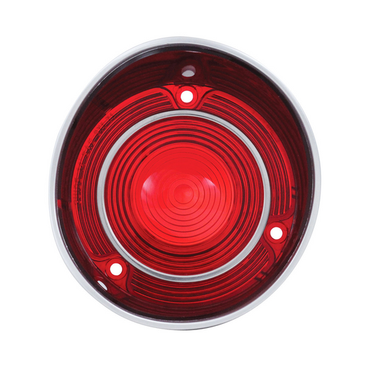 Tail Light Lens With Stainless Steel Trim For 1971 Chevy Malibu/Chevelle "SS" - R/H