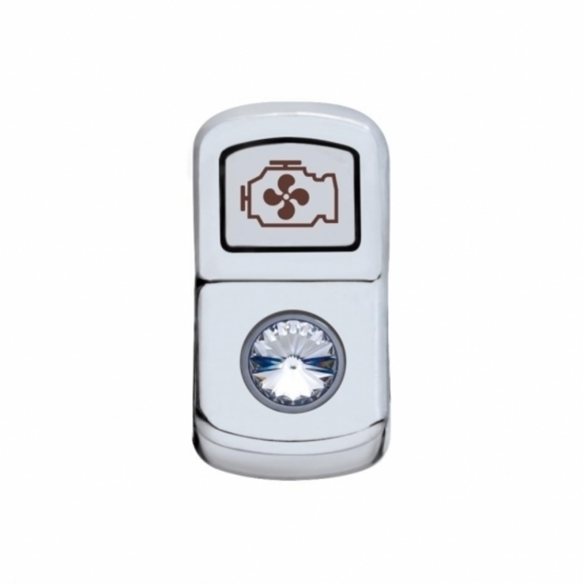 "Engine Fan" Rocker Switch Cover With Clear Crystal
