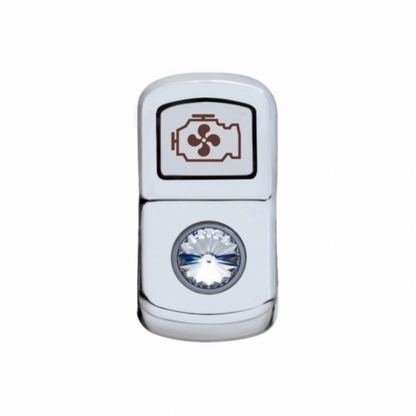 "Engine Fan" Rocker Switch Cover With Clear Crystal