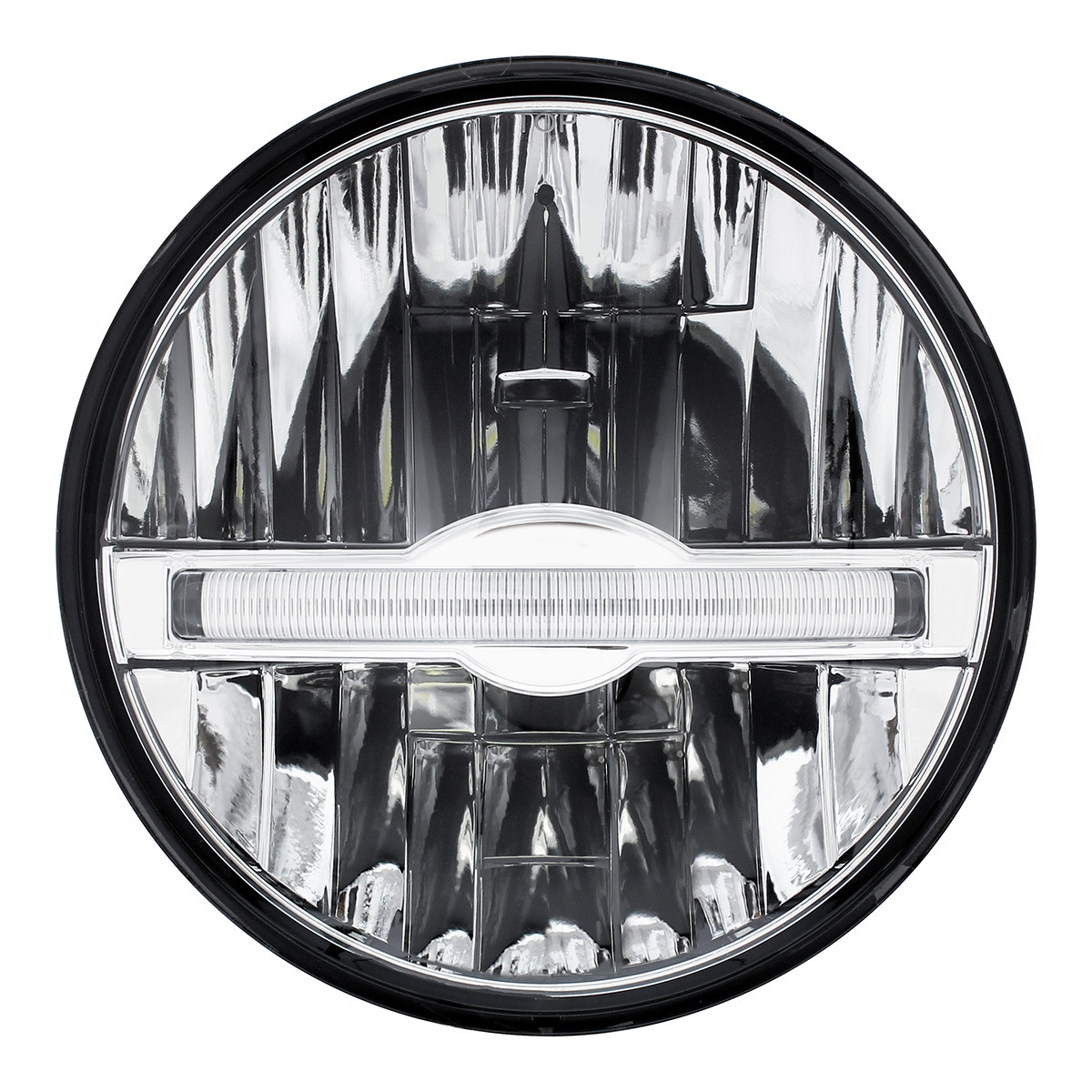 ULTRALIT - 7" High Power LED Headlight With White LED Position Light Bar