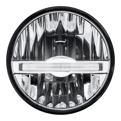 ULTRALIT - 7" High Power LED Headlight With White LED Position Light Bar