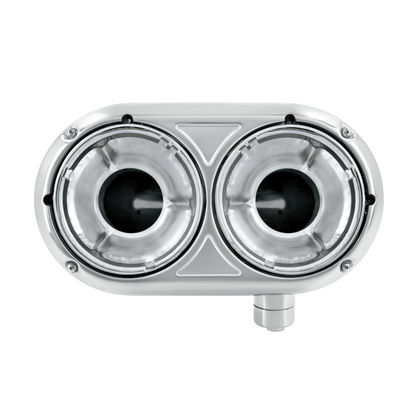 304 Stainless Dual Headlight Housing With Inner Lamp Bucket For Peterbilt 359 - Passenger