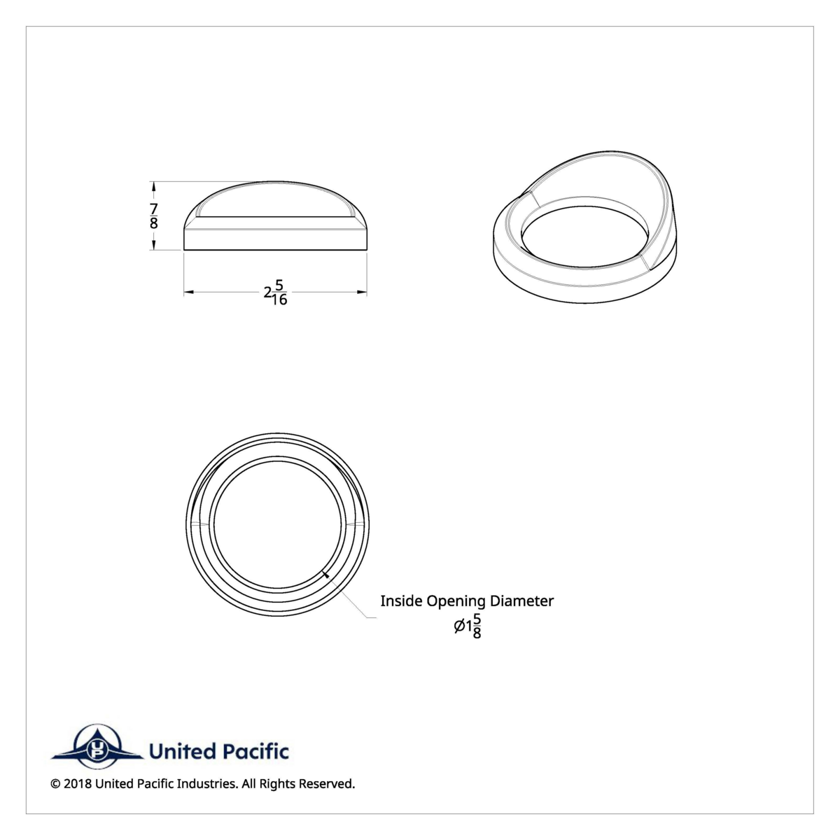 Small Gauge Cover With Visor For 2006+ Peterbilt