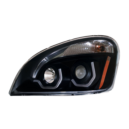 Blackout Projection Headlight With White LED Position Light For 2008-2017 Freightliner Cascadia - Driver