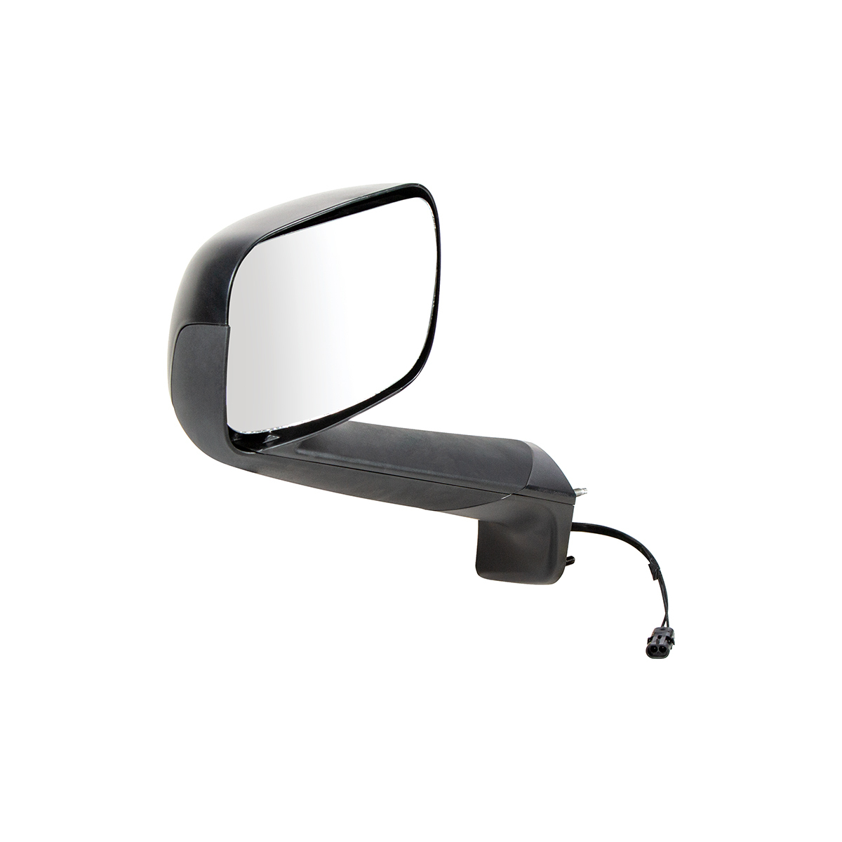 Black Hood Mirror With Heated Lens For 2018-2026 Freightliner Cascadia - Driver and Passenger (2pcs)