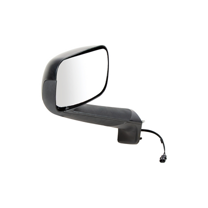 Black Hood Mirror With Heated Lens For 2018-2026 Freightliner Cascadia - Driver and Passenger (2pcs)