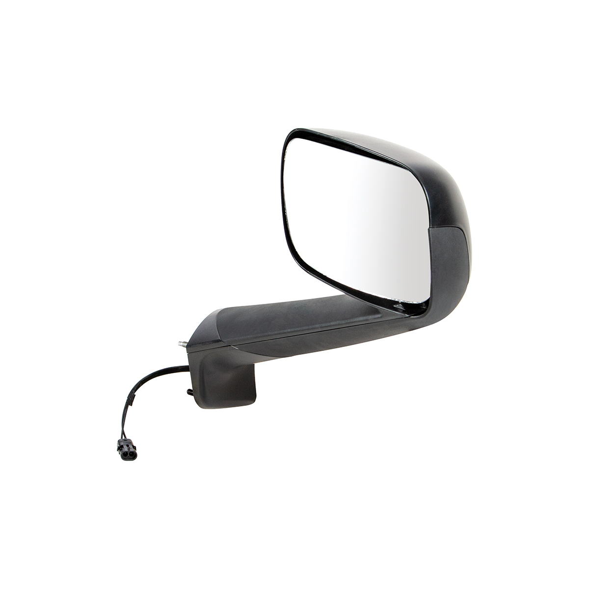 Black Hood Mirror With Heated Lens For 2018-2026 Freightliner Cascadia - Driver and Passenger (2pcs)