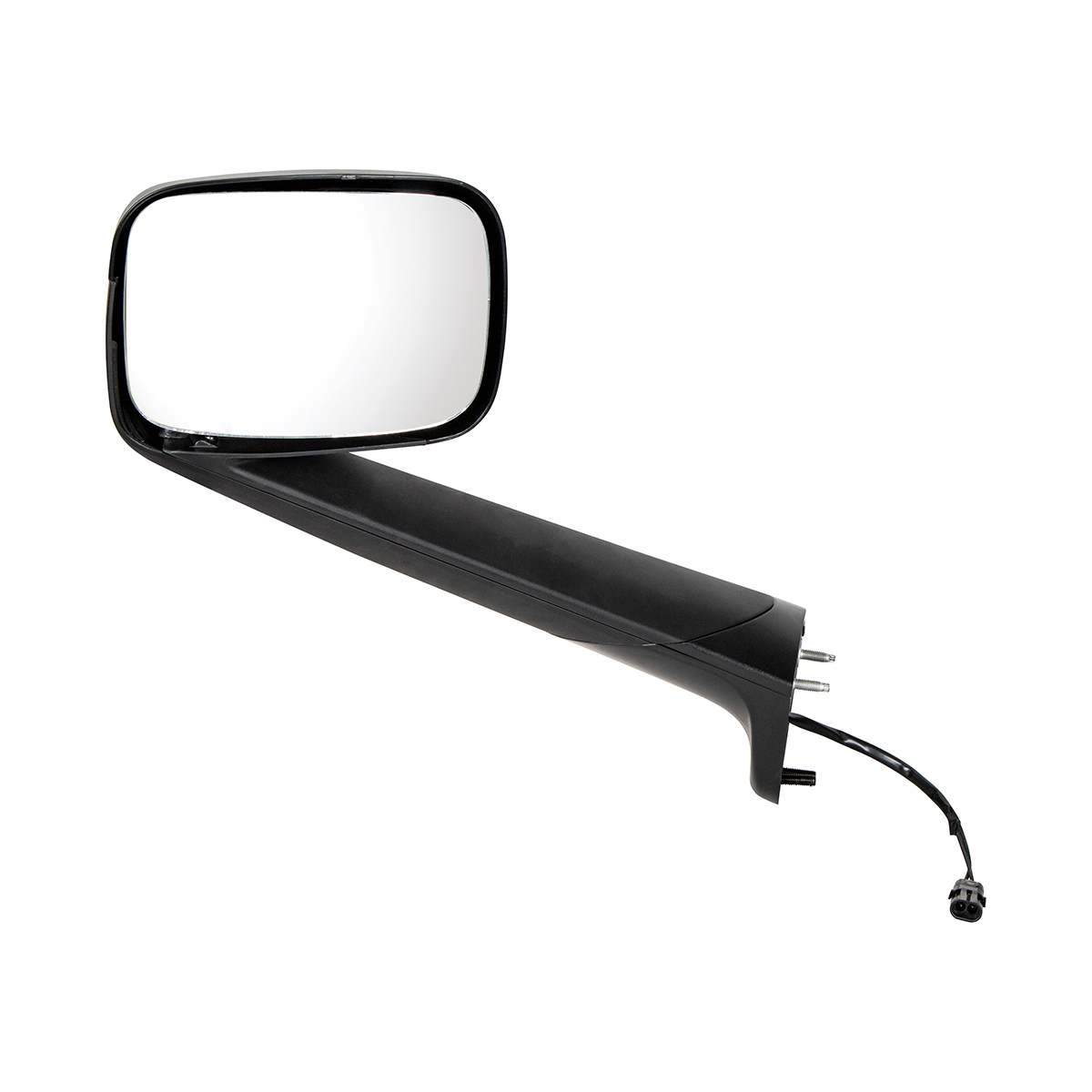 Black Hood Mirror With Heated Lens For 2018-2026 Freightliner Cascadia - Driver and Passenger (2pcs)
