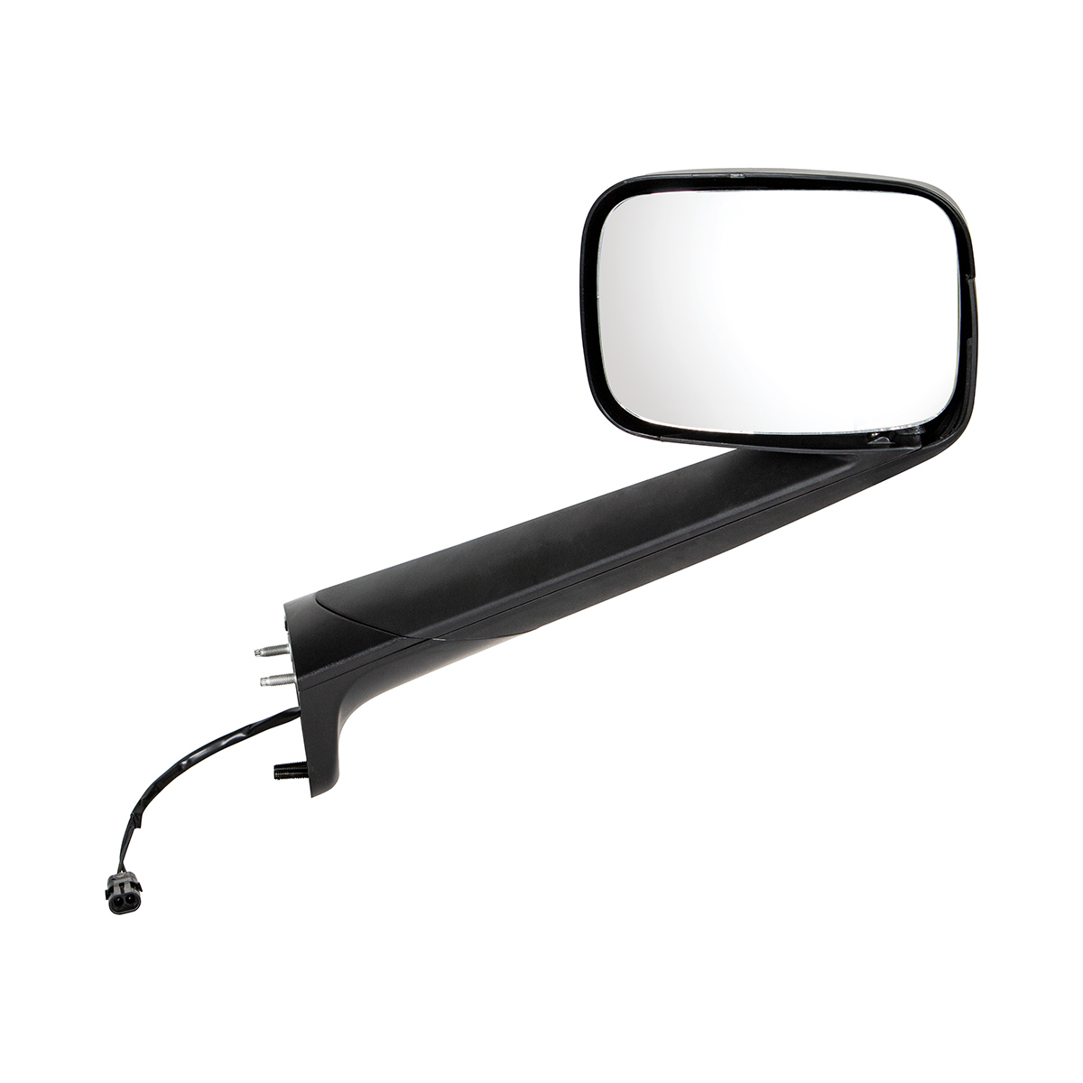 Black Hood Mirror With Heated Lens For 2018-2026 Freightliner Cascadia - Driver and Passenger (2pcs)