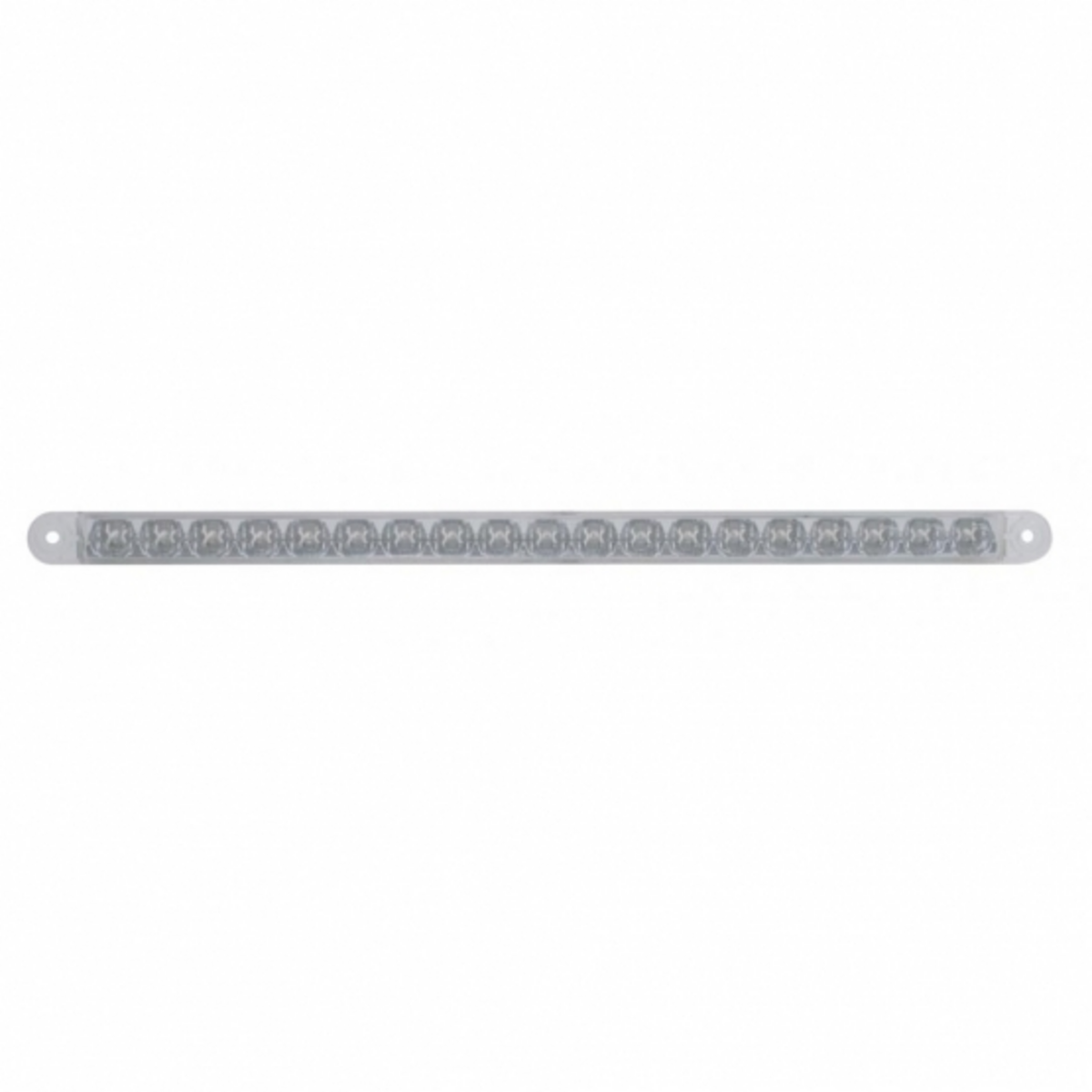 19 LED 12" Reflector Turn Signal Light Bar - Amber LED/Clear Lens