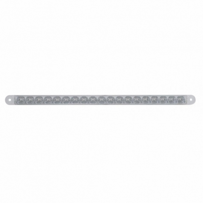 19 LED 12" Reflector Turn Signal Light Bar - Amber LED/Clear Lens