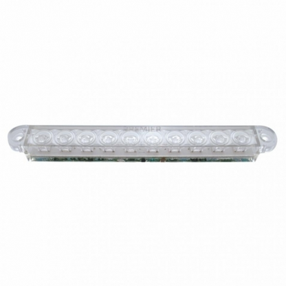 10 LED 6-1/2" Turn Signal Light Bar - Amber LED/Clear Lens (Bulk)