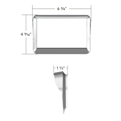 Chrome Plastic 7" Navigation Screen Bezel For 2012-2021 Peterbilt 579