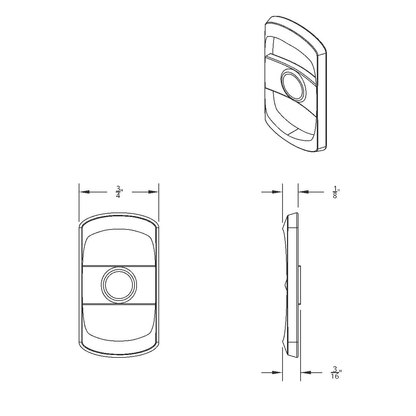Rocker Switch Cover With Red Crystal For Freightliner (3-Pack)