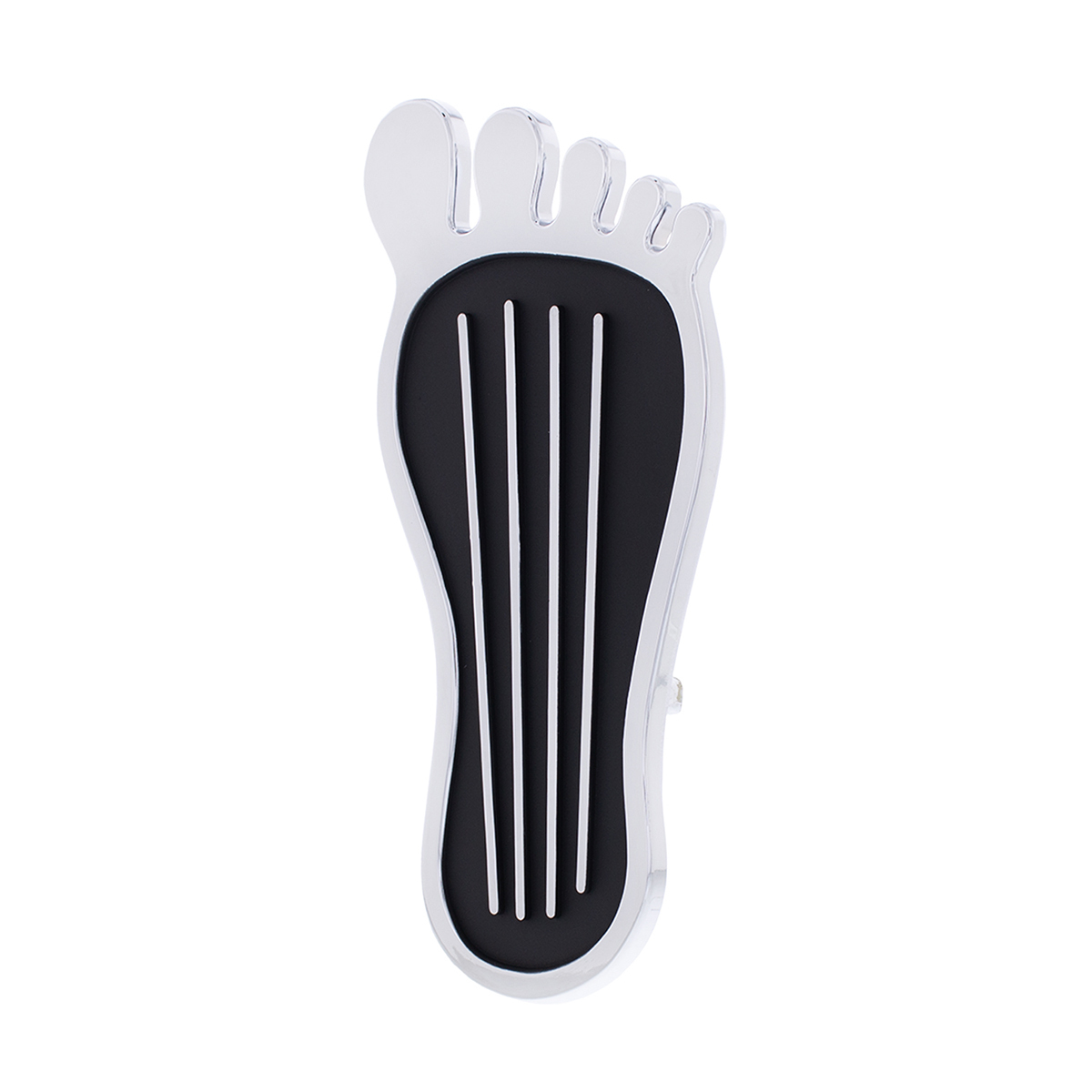 Chrome Barefoot Shape Gas Pedal Cover