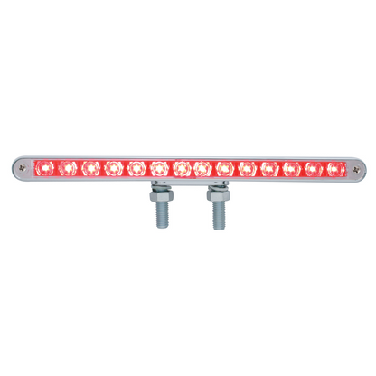 28 LED 12" Double Face Light Bar - Amber & Red LED/Clear Lens