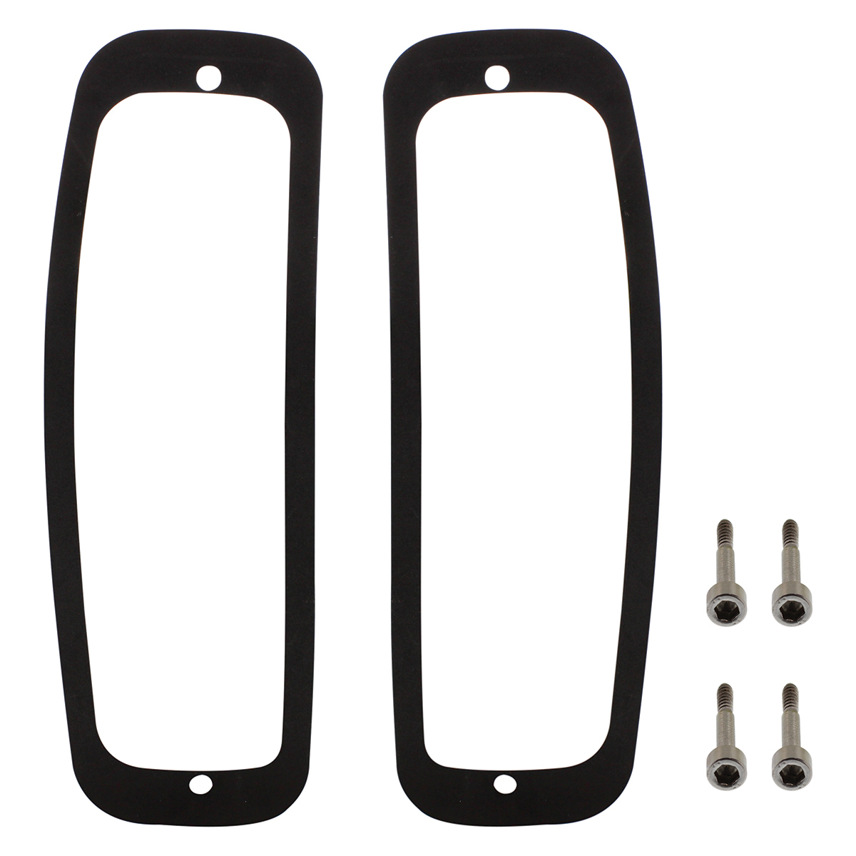 Black Anodized Billet Aluminum Tail Light Bezels For 1966-77 Ford Bronco (Pair)