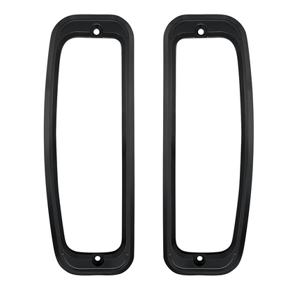 Black Anodized Billet Aluminum Tail Light Bezels For 1966-77 Ford Bronco (Pair)