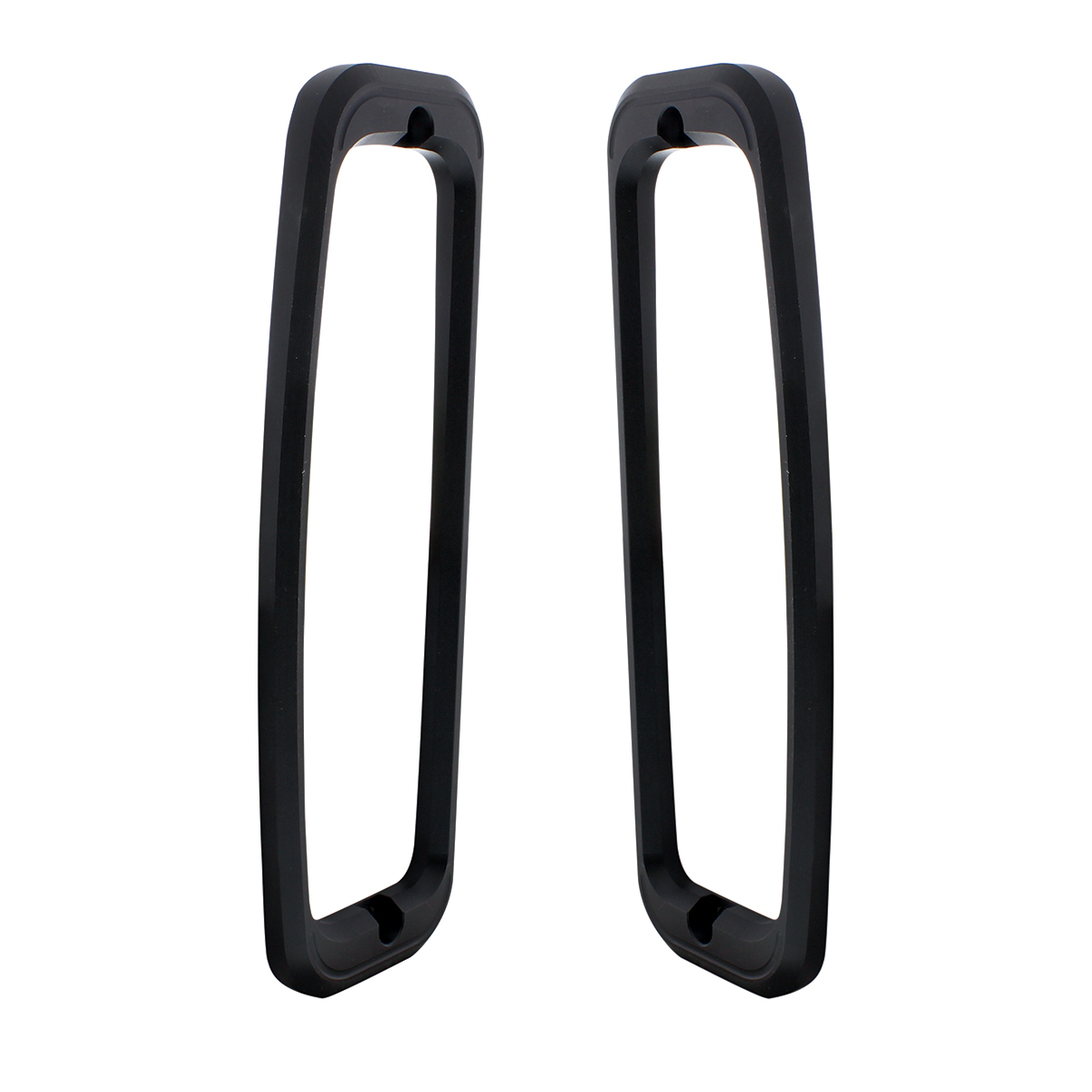 Black Anodized Billet Aluminum Tail Light Bezels For 1966-77 Ford Bronco (Pair)