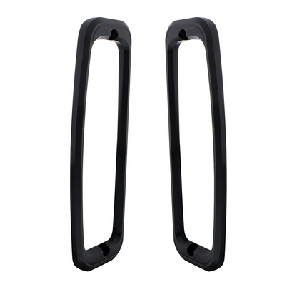 Black Anodized Billet Aluminum Tail Light Bezels For 1966-77 Ford Bronco (Pair)