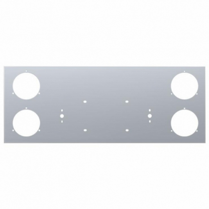 33-3/4" Stainless Steel Rear Center Light Panel With Four 4" Light Cutouts
