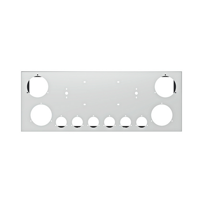 33-3/4" SS Rear Center Light Panel With Four 4" & Six 2" Light Cutouts