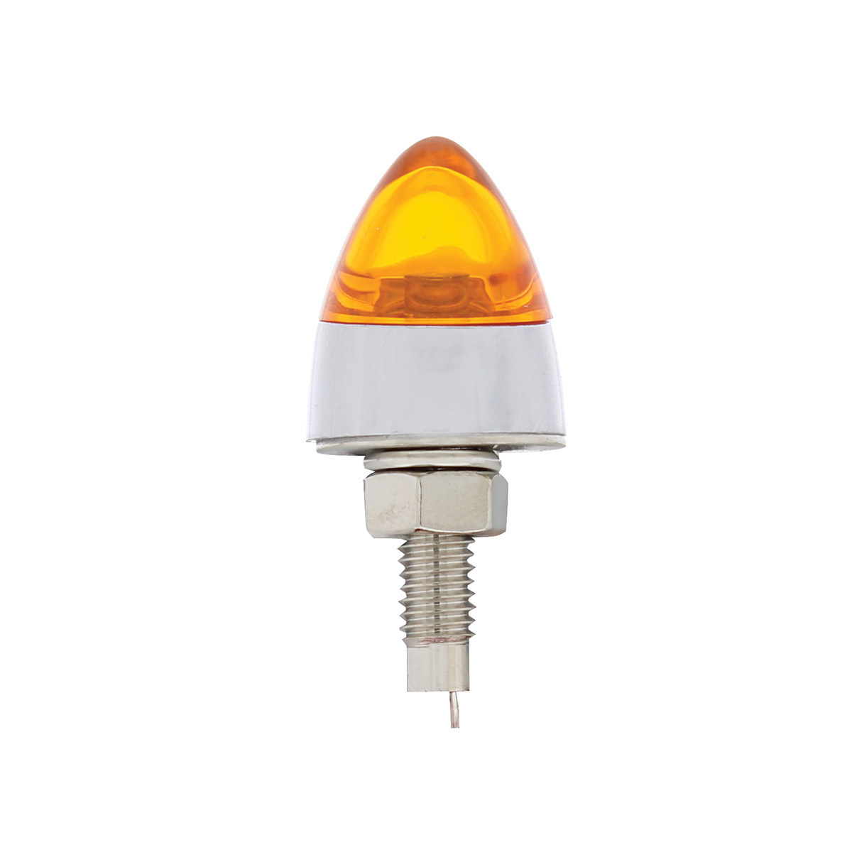 LED Bullet License Plate Fastener - Amber (2-Pack)