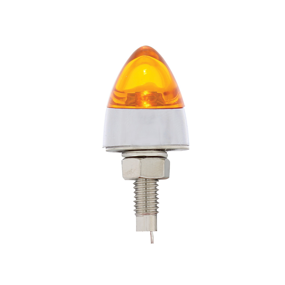 LED Bullet License Plate Fastener - Amber (2-Pack)