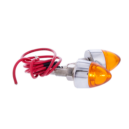 LED Bullet License Plate Fastener - Amber (2-Pack)