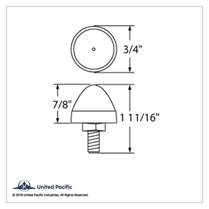 LED Bullet License Plate Fastener - Amber (2-Pack)