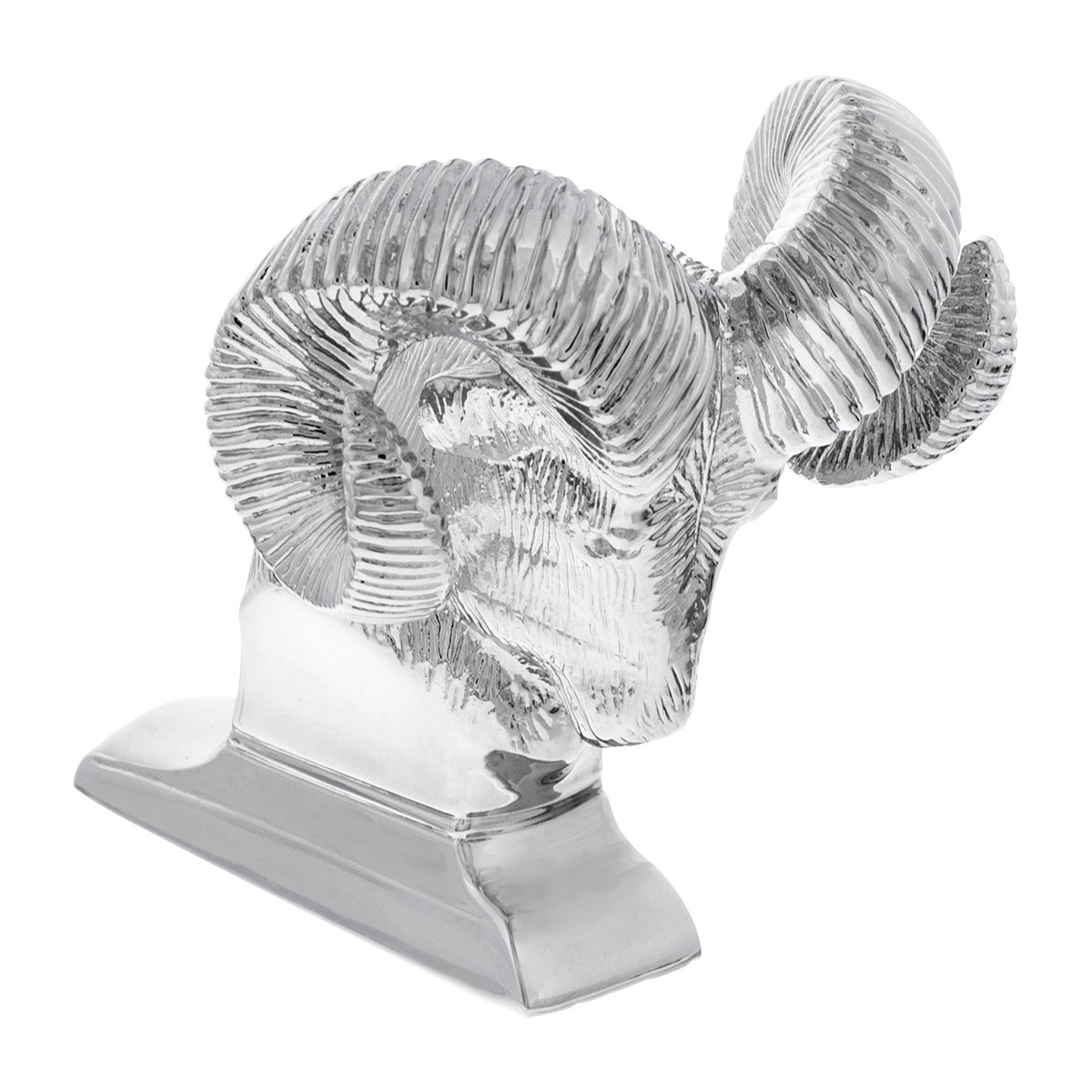 Die-Cast Bighorn Hood Ornament - Chrome
