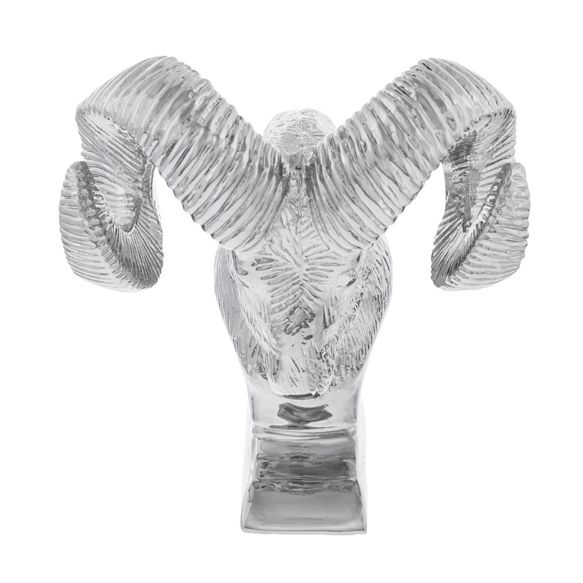 Die-Cast Bighorn Hood Ornament - Chrome