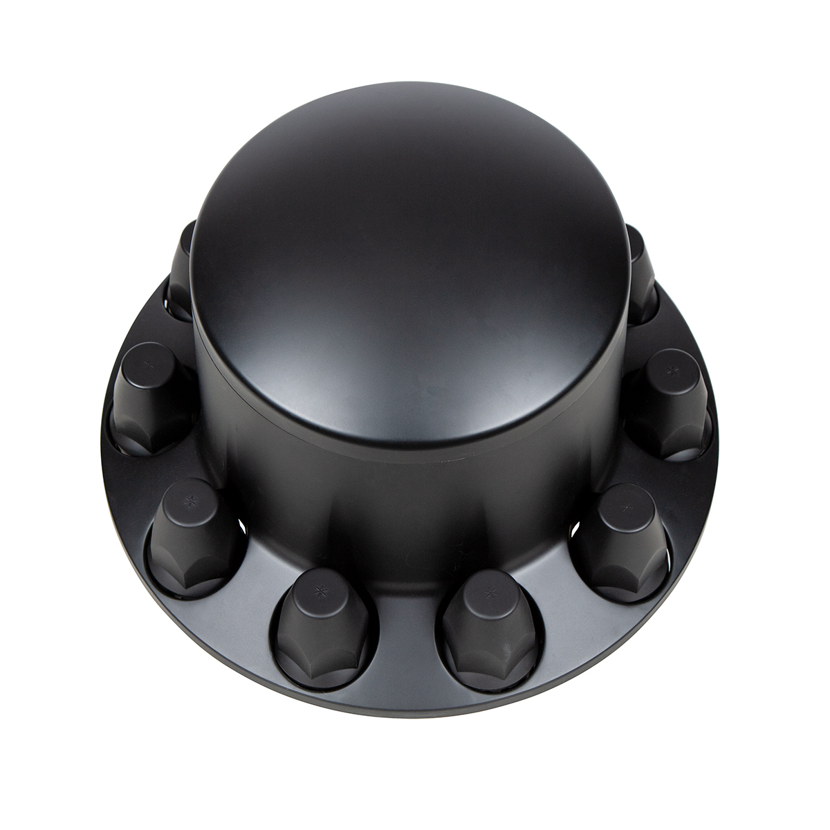 Dome Rear Axle Cover With 33mm Standard Thread-On Nut Covers - Matte Black