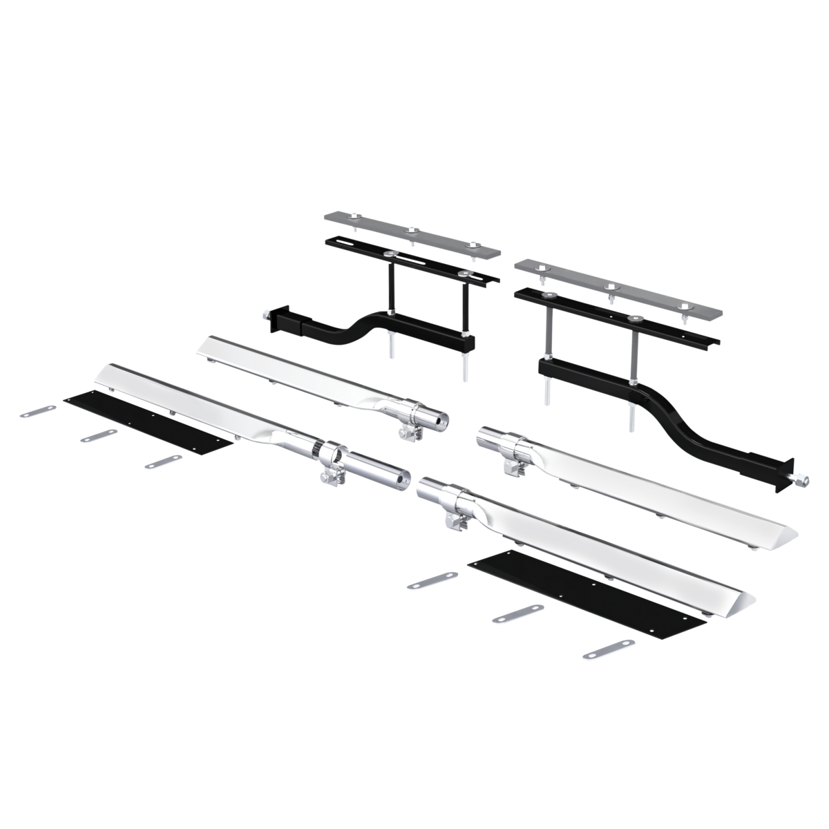 29" 430 Stainless Steel Universal Standard Duty Full Tandem Fender Mounting Arm Kit (Pair)
