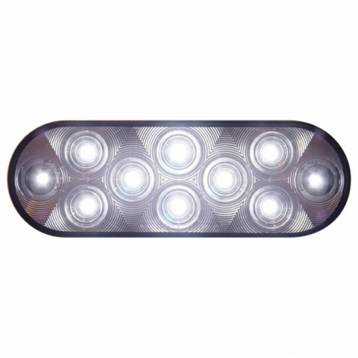 10 LED 6" Oval Auxiliary/Utility Light - White LED/Clear Lens