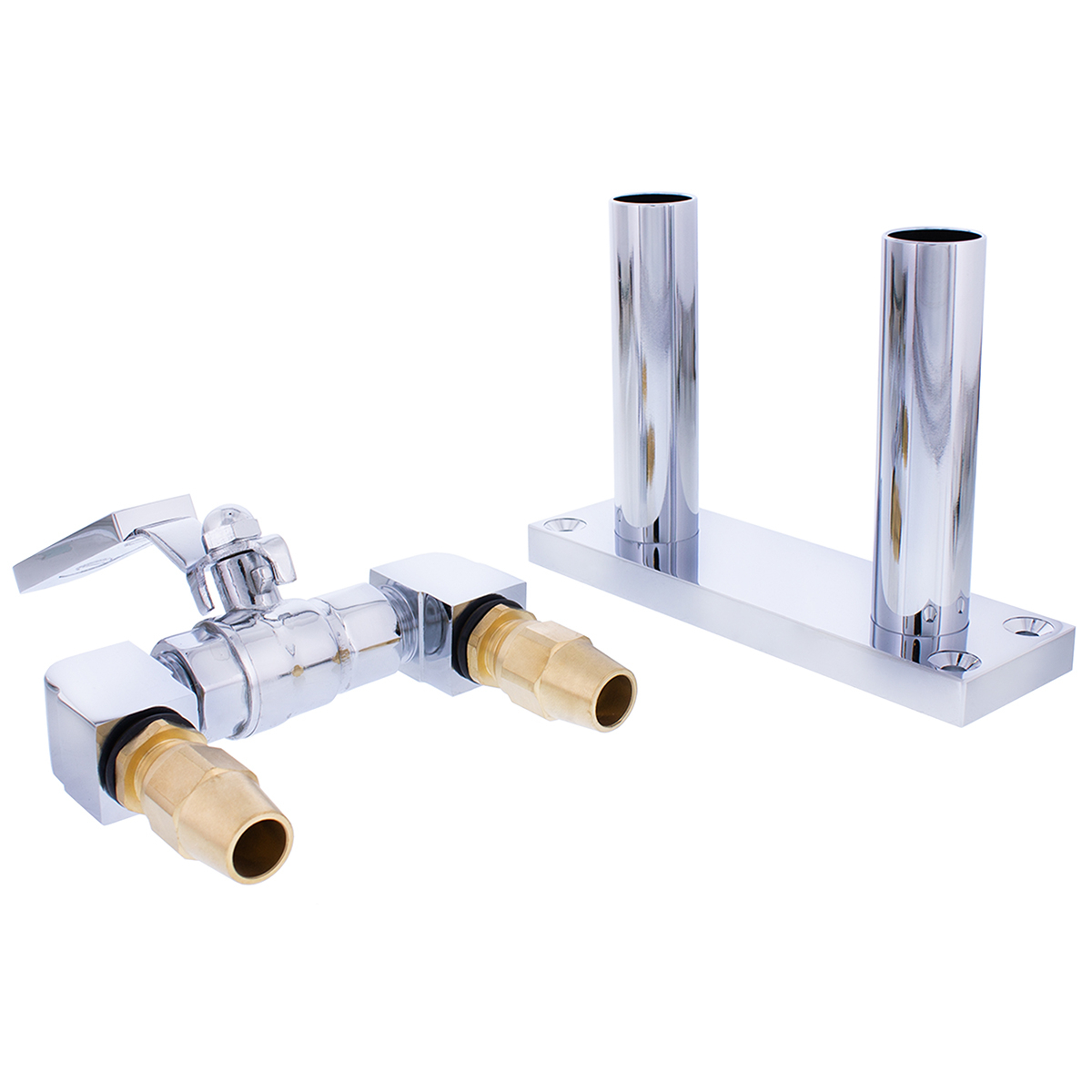 4" Chrome Air Horn Valve Lever With Stand Set