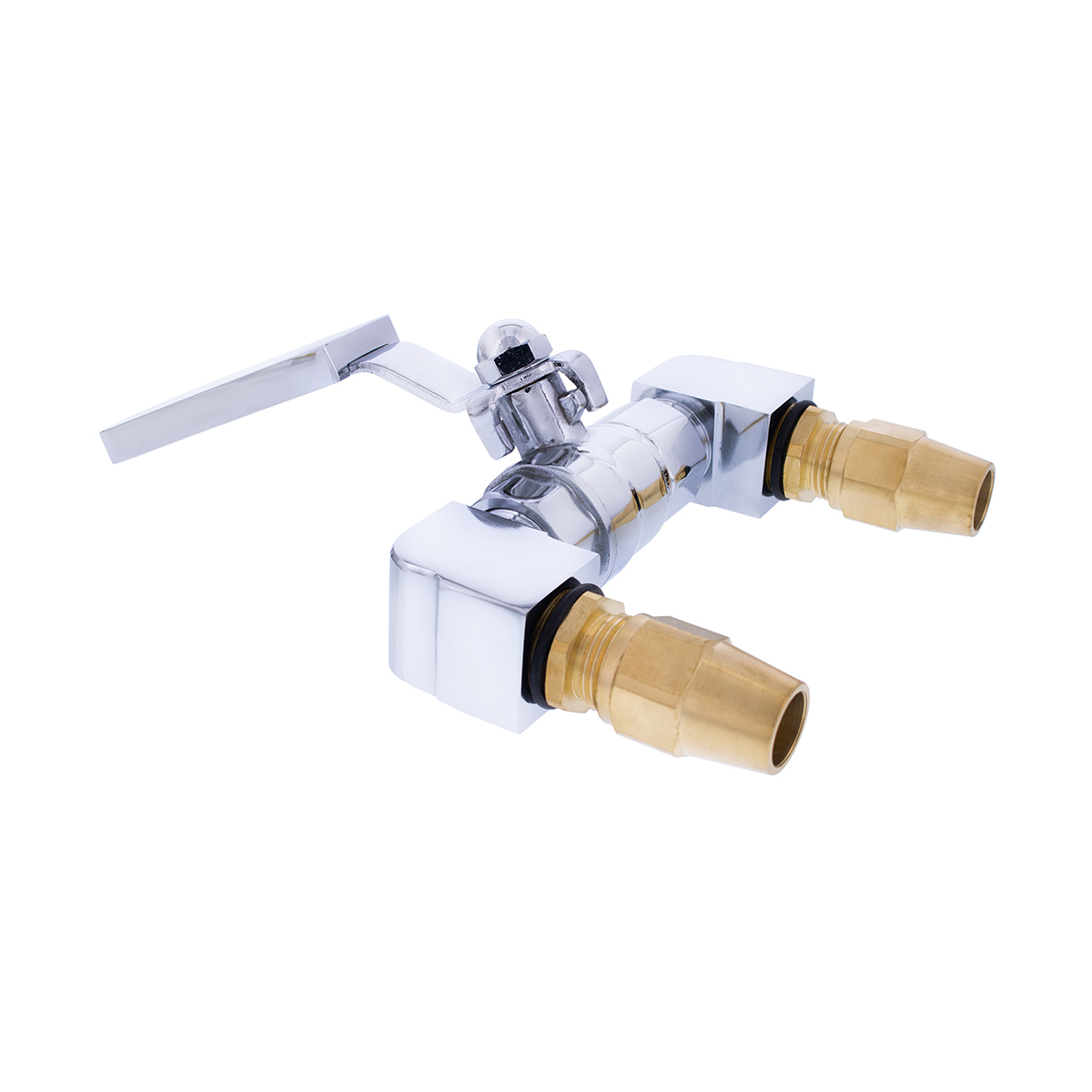4" Chrome Air Horn Valve Lever With Stand Set