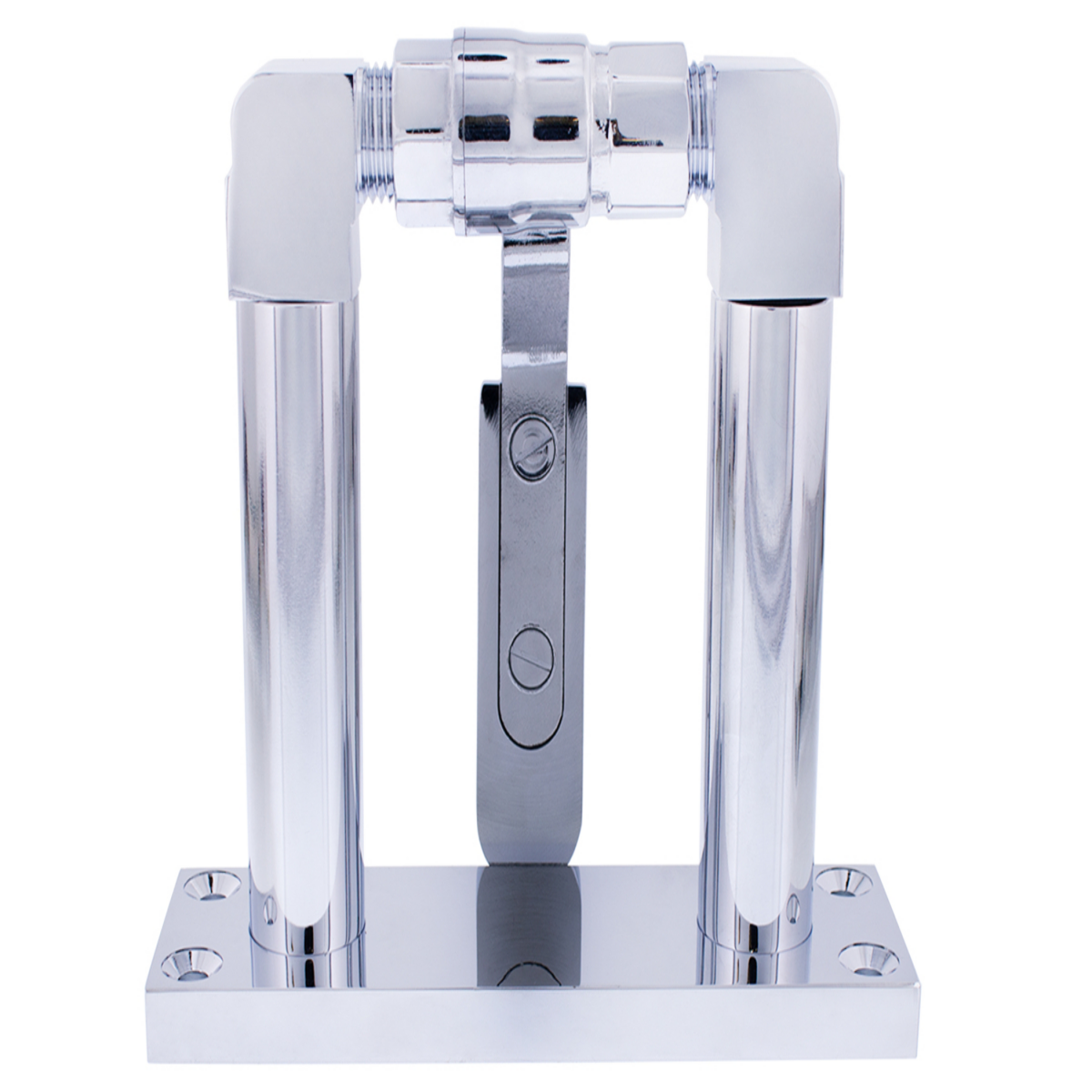4" Chrome Air Horn Valve Lever With Stand Set