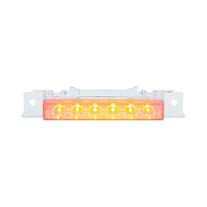 6 LED Competition Series Exterior Visor Light For 1996-2024 Volvo VNL-Amber LED/Clear Lens(5 Pcs)